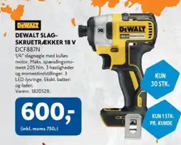 Davidsen DEWALT Slag- skruetrækker 18 v tilbud