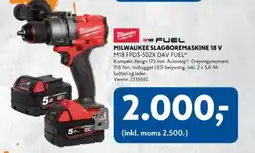 Davidsen MILWAUKEE Slagboremaskine 18 v tilbud