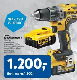 Davidsen DEWALT Boremaskine 18 v tilbud