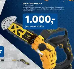 Davidsen DEWALT Grensav 18 V tilbud