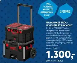 Davidsen MILWAUKEE Trol- leykuffert packout tilbud
