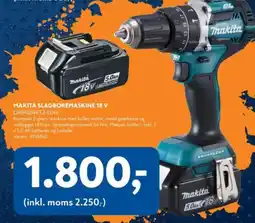 Davidsen MAKITA Slagboremaskine 18 v tilbud
