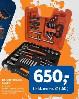 Davidsen BAHCO Topnøg lesæt tilbud