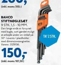 Davidsen BAHCO Stiftnøglesæt tilbud
