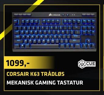 LabTech Data Corsair k63 trådløs mekanisk gaming tastatur tilbud
