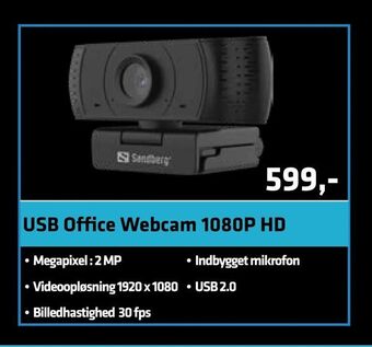 LabTech Data Usb Office Webcam 1080P HD tilbud