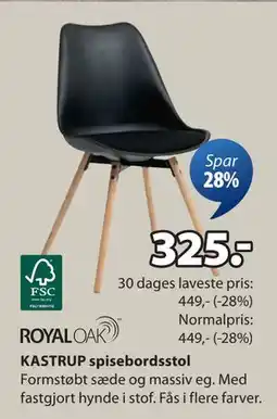 JYSK KASTRUP spisebordsstol, DKK 325 tilbud