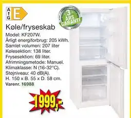 Harald Nyborg Køle/fryseskab, DKK 1999 tilbud