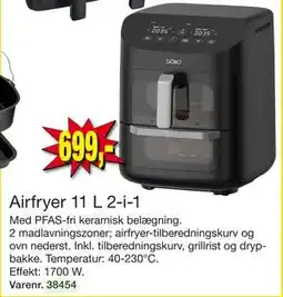Harald Nyborg Airfryer 11 L 2-i-1, DKK 699 tilbud