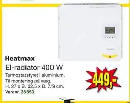 Harald Nyborg El-radiator 400 W, DKK 449 tilbud