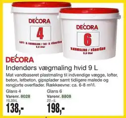 Harald Nyborg Indendørs vægmaling hvid 9 L tilbud