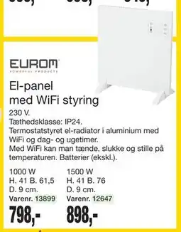 Harald Nyborg El-panel med WiFi styring tilbud