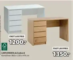 JYSK LIMFJORDEN skrivebord tilbud