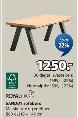 JYSK SANDBY sofabord, DKK 1250 tilbud