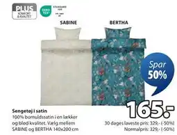 JYSK Sengetøj i satin, DKK 165 tilbud