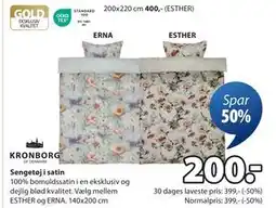 JYSK Sengetøj i satin tilbud