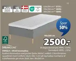 JYSK DINGLA + EKSO boxmadras tilbud