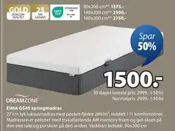 JYSK EIMA GS45 springmadras, DKK 1500 tilbud