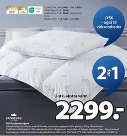 JYSK BEITO gåsedunsdyne tilbud