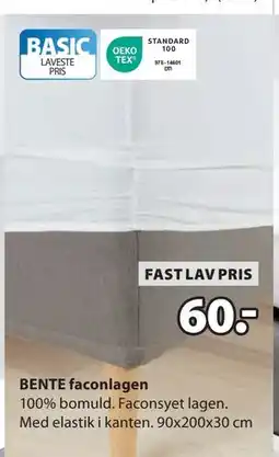 JYSK BENTE faconlagen, DKK 60 tilbud