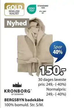 JYSK BERGSBYN badekåbe, DKK 150 tilbud