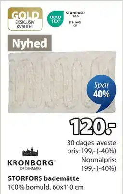 JYSK STORFORS bademåtte, DKK 120 tilbud