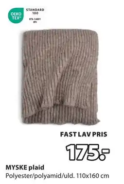 JYSK MYSKE plaid, DKK 175 tilbud