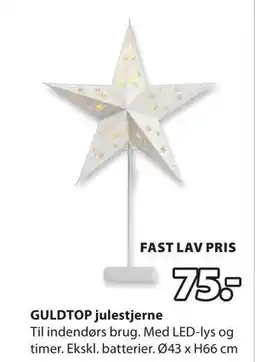 JYSK GULDTOP julestjerne, DKK 75 tilbud