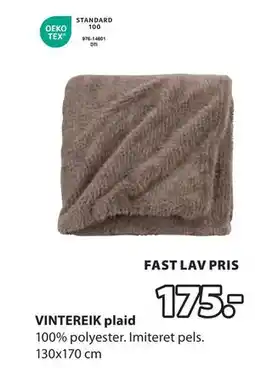 JYSK VINTEREIK plaid, DKK 175 tilbud