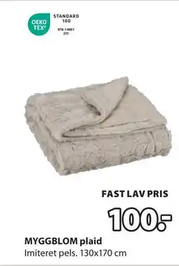 JYSK MYGGBLOM plaid, DKK 100 tilbud
