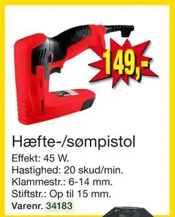 Harald Nyborg Hæfte-/sømpistol, DKK 149 tilbud