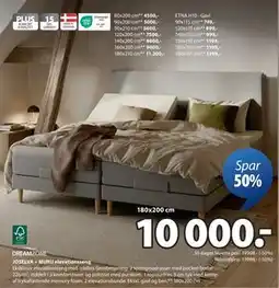 JYSK JOSELVA + MURU elevationsseng, DKK 10000 tilbud