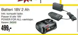 Harald Nyborg Batteri 18V 2 Ah, DKK 499 tilbud