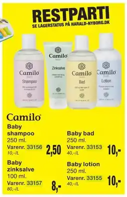 Harald Nyborg Baby lotion, DKK 10 tilbud