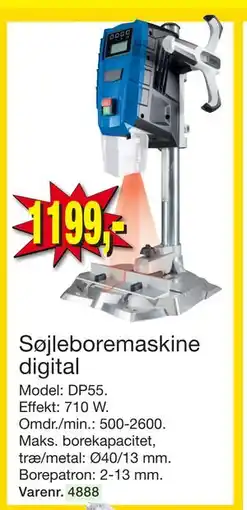 Harald Nyborg Søjleboremaskine digital, DKK 1199 tilbud