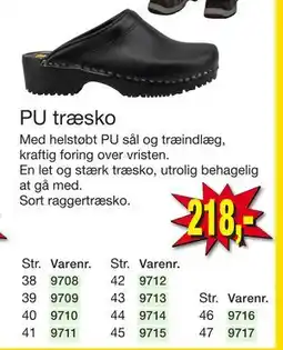 Harald Nyborg PU træsko, DKK 218 tilbud
