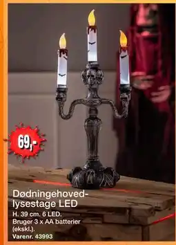 Harald Nyborg Dødningehovedlysestage LED, DKK 69 tilbud