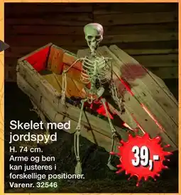 Harald Nyborg Skelet med jordspyd, DKK 39 tilbud