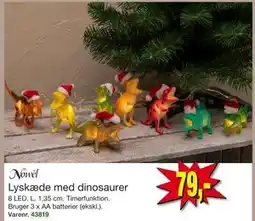 Harald Nyborg Lyskæde med dinosaurer, DKK 79 tilbud
