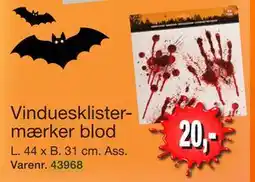 Harald Nyborg Vinduesklistermærker blod, DKK 20 tilbud
