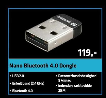 LabTech Data Nano Bluetooth 4,0 Dongle tilbud
