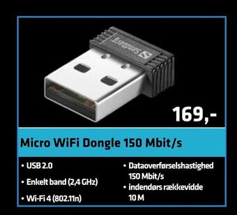 Micro WiFi Dongle 150 Mbit/s