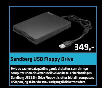 LabTech Data Sandberg USB Floppy Drive tilbud