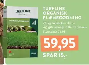 Plantorama TURFLINE ORGANISK PLÆNEGØDNING, DKK 59.95 tilbud