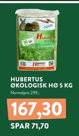 Plantorama HUBERTUS ØKOLOGISK HØ 5 KG, DKK 167.3 tilbud