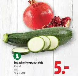 Lidl Squash eller granatæble, DKK 5 tilbud