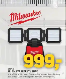 Johannes Fog MILWAUKEE Arbejdslampe tilbud