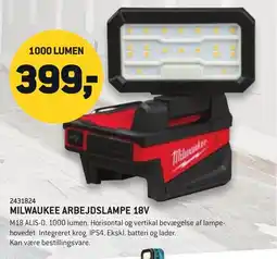 Johannes Fog MILWAUKEE Arbejdslampe 18v tilbud