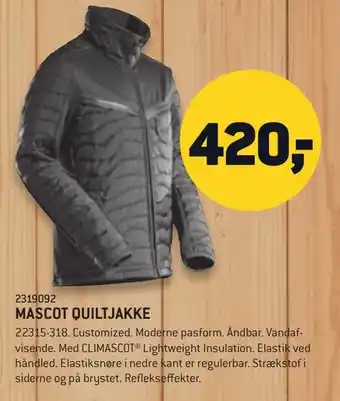 Johannes Fog MASCOT Quiltjakke tilbud