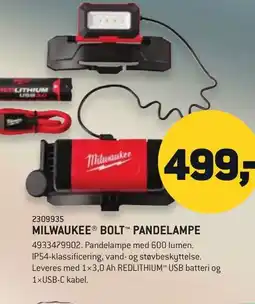 Johannes Fog MILWAUKEE Bolt pandelampe tilbud